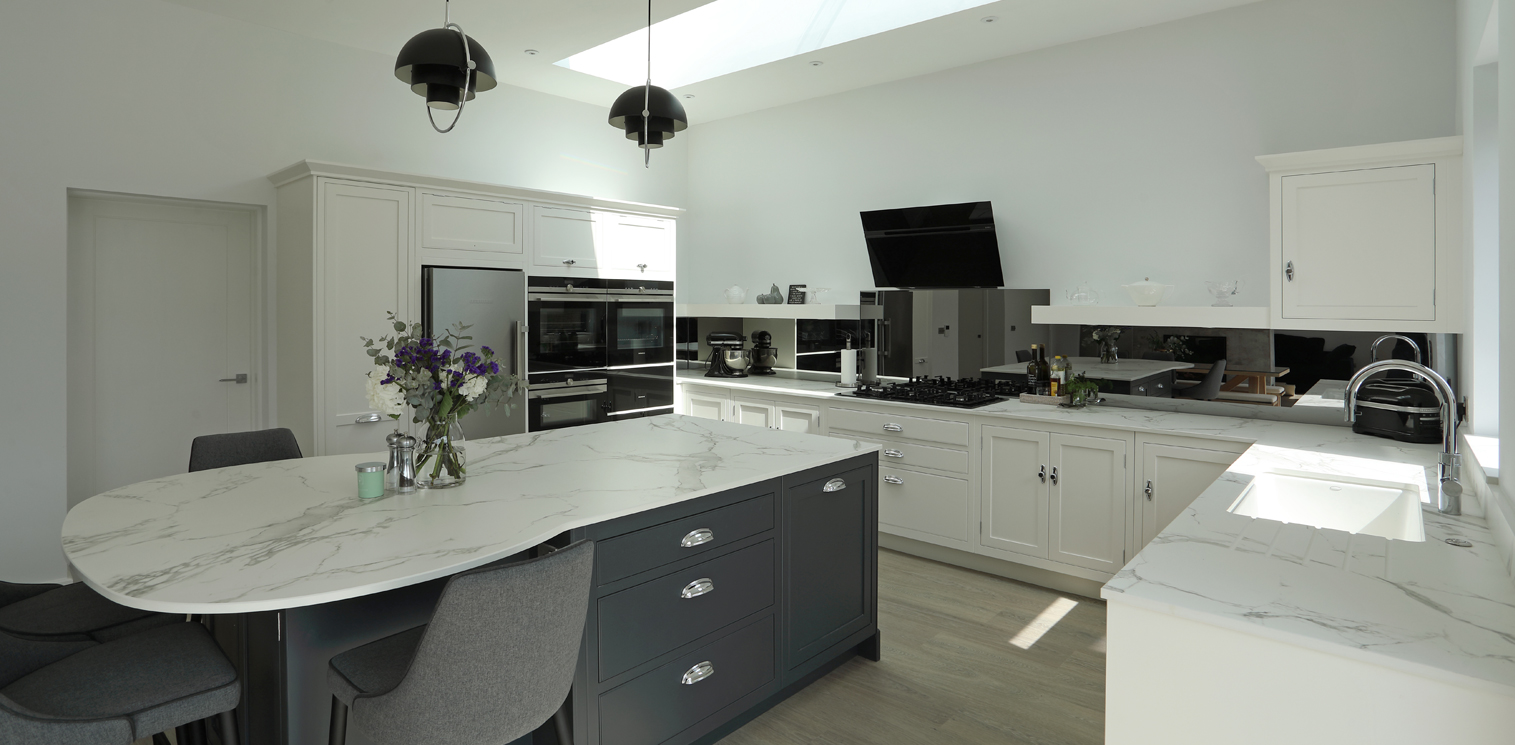 dark marble kitchen