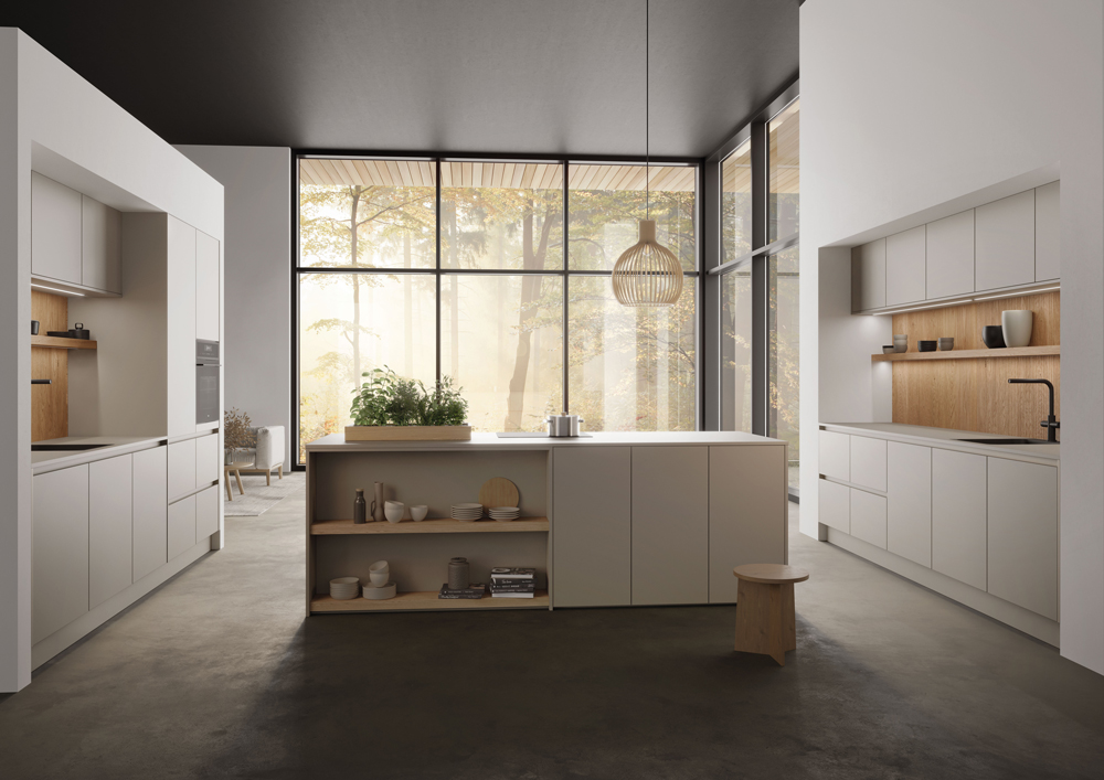 open plan kitchen design